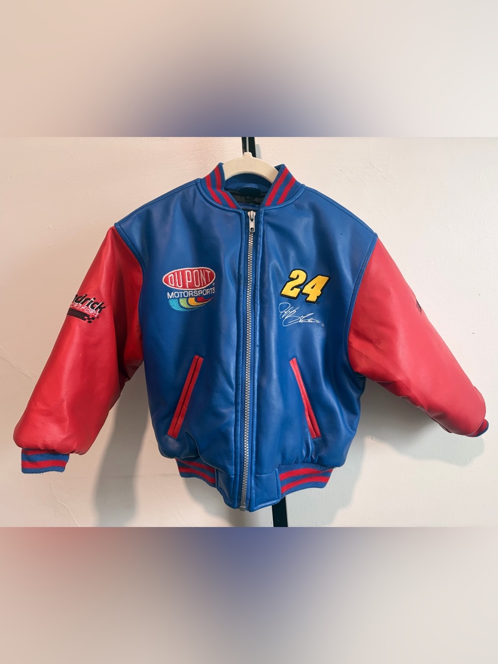 Vintage NASCAR Jeff Gordon 24 Kids Bomber Jacket size 5